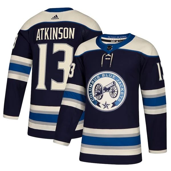 Kinder Columbus Blue Jackets Eishockey Trikot Cam Atkinson #13 2018-19 Navy Authentic